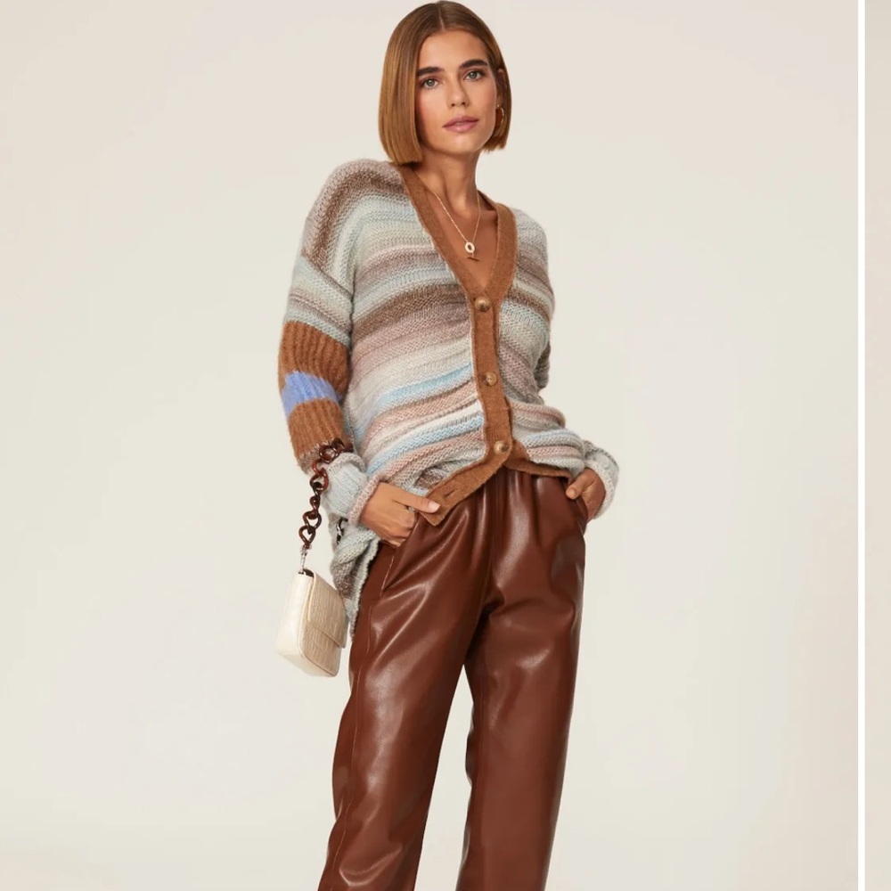 Rib Knit Stripe Cardigan
